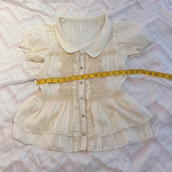 Axes Femme | Cream Blouse - Picture 5 of 5